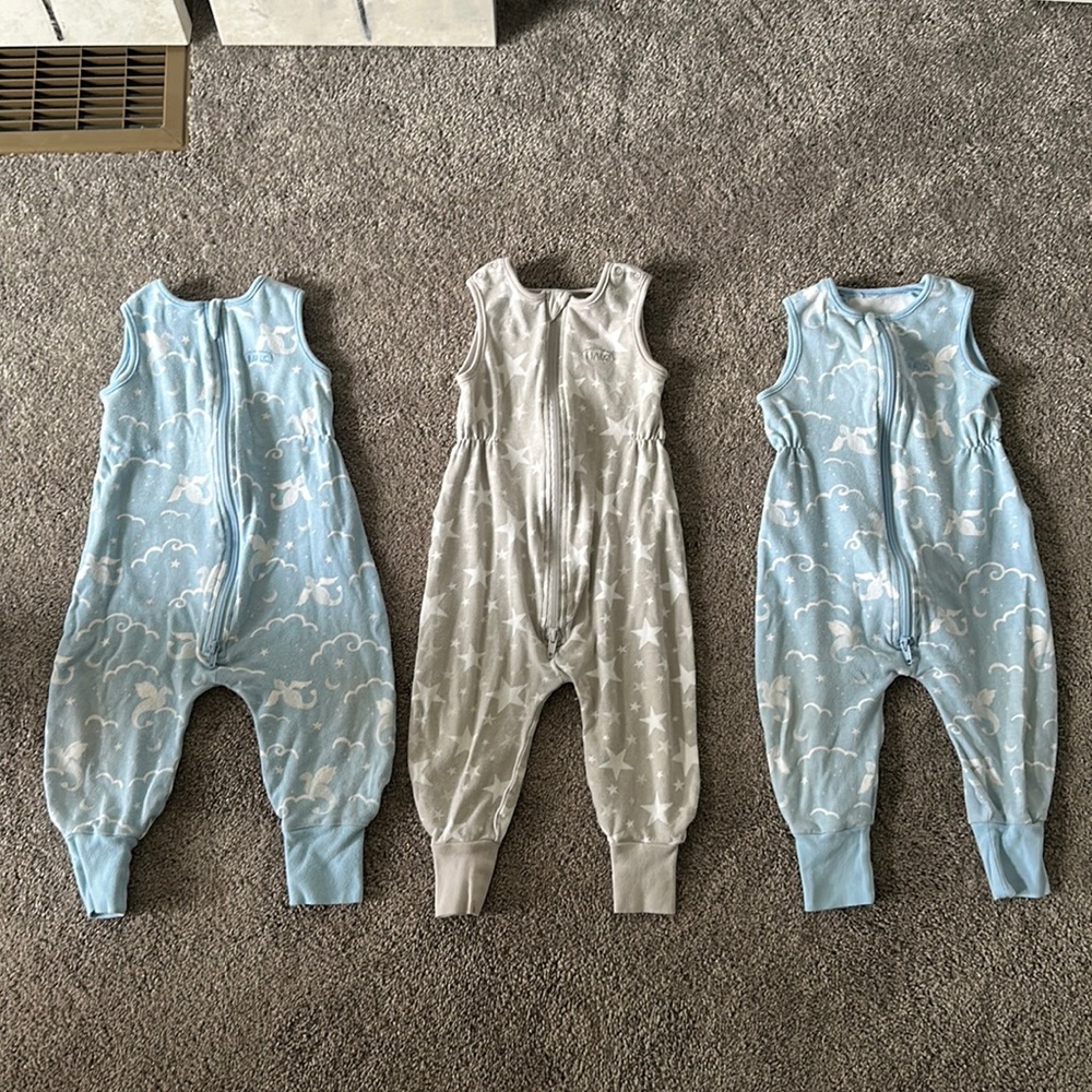 Set of Three Halo Sleep Suits, Size 12-24 months, Used and in good condition!